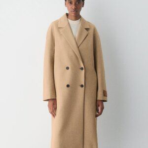 Aritzia Slouch Coat - Heather Gold Camel
